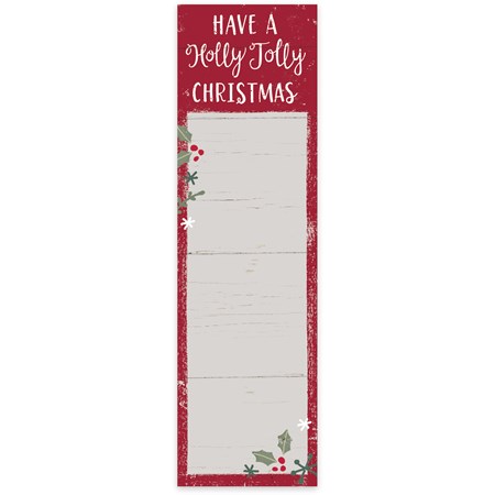 Have A Holly Jolly Christmas List Pad - Paper, Magnet