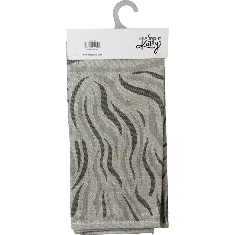Dog Hair Don't Care Gray Kitchen Towel - Cotton