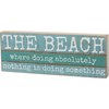 The Beach Slat Box Sign - Wood