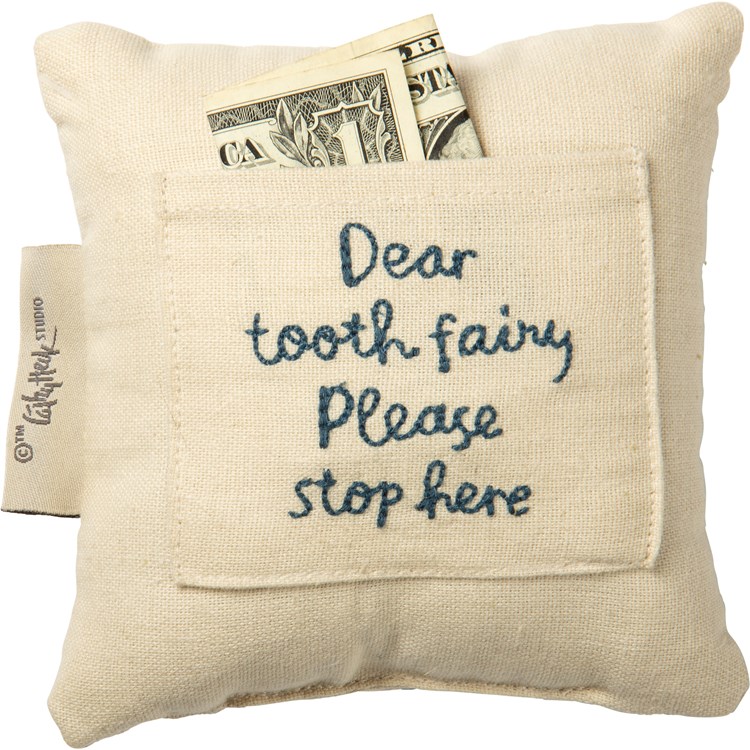 Blue Tooth Fairy Pillow - Cotton, Linen