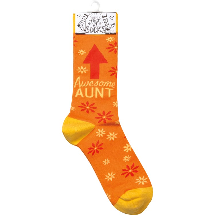 Awesome Aunt Socks - Cotton, Nylon, Spandex