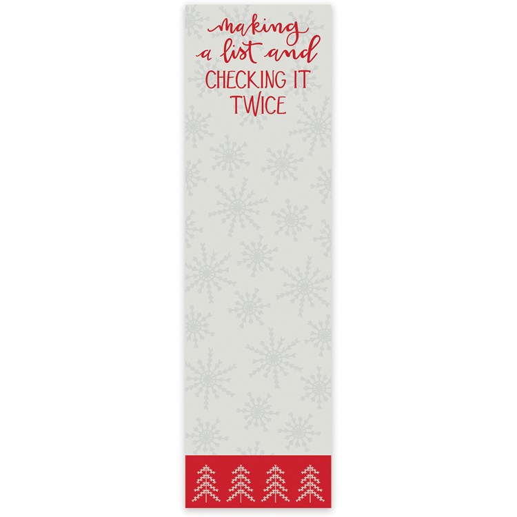 Making A List And Checking It Twice List Pad - Paper, Magnet