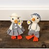 Gingham Ducks Critter Set - Felt, Polyester,Plastic, Metal