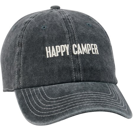 Happy Camper Baseball Cap - Cotton, Metal