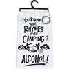 Rhymes With Camping Alcohol Kitchen Towel - Cotton