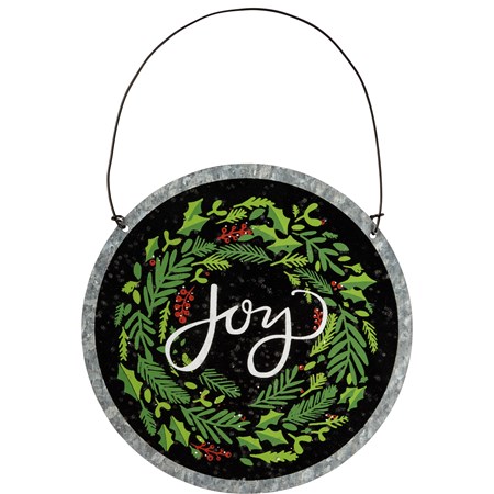 Moody Joy Ornament - Metal, Wire, Mica