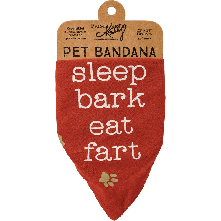 Sleep Bark/Chase Taco Large Pet Bandana - Cotton