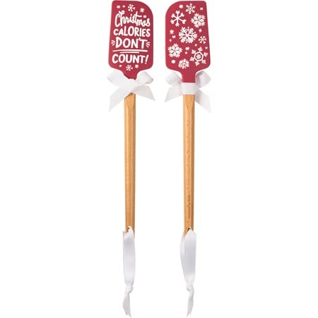 Christmas Calories Don't Count Spatula - Silicone, Wood