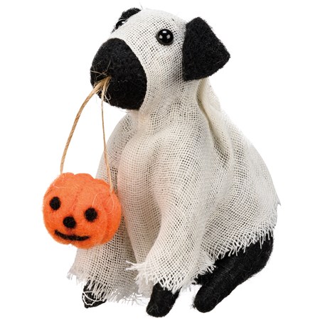 Ghost Dog Critter - Felt, Polyester, Plastic