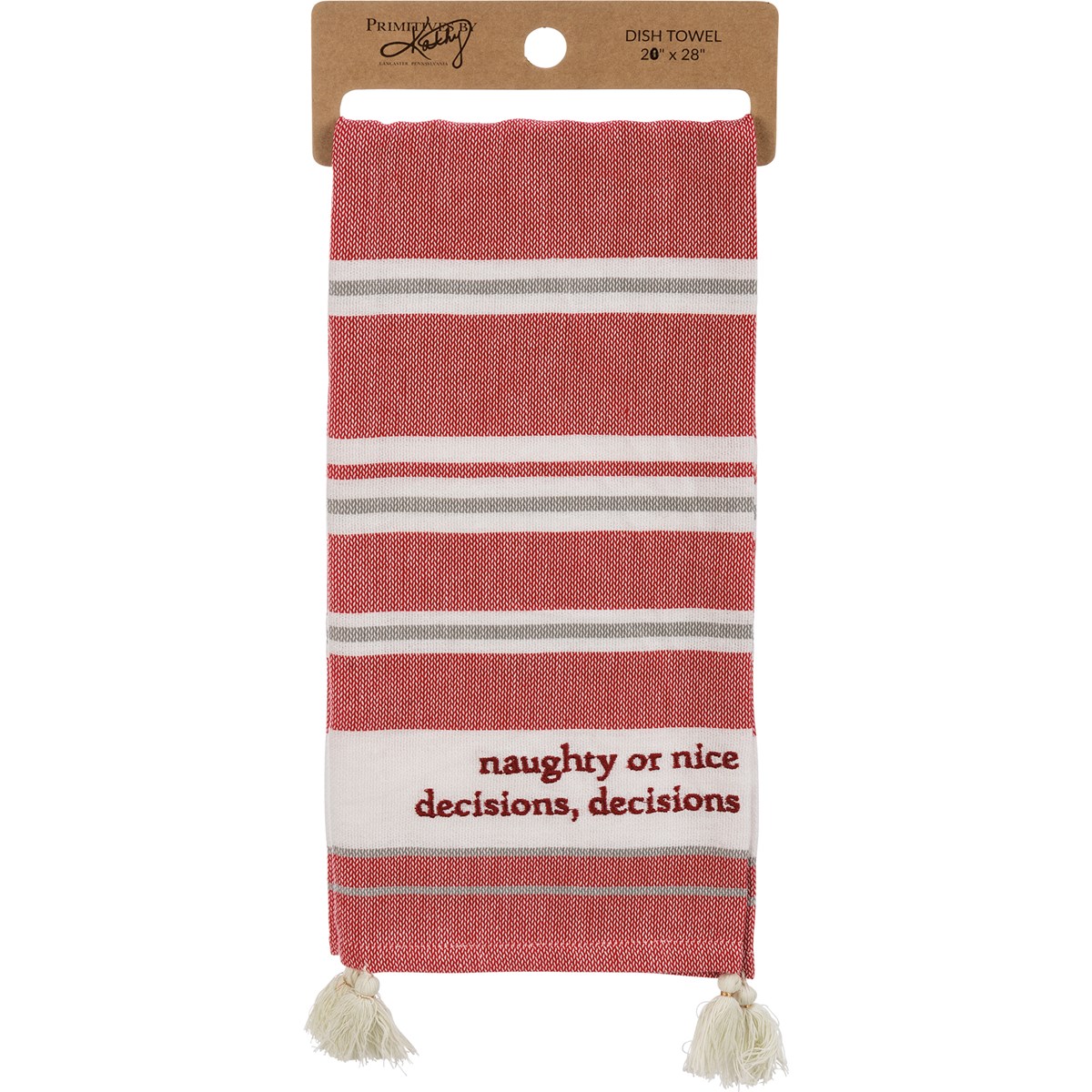 Naughty Or Nice Decisions Kitchen Towel - Cotton