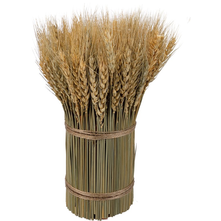 Small Wheat Bundle Bouquet - Natural Foliage, Wire