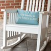 The Beach Is My Happy Place Pillow - Cotton, Zipper