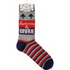 Awesome & Brave Socks - Cotton, Nylon, Spandex