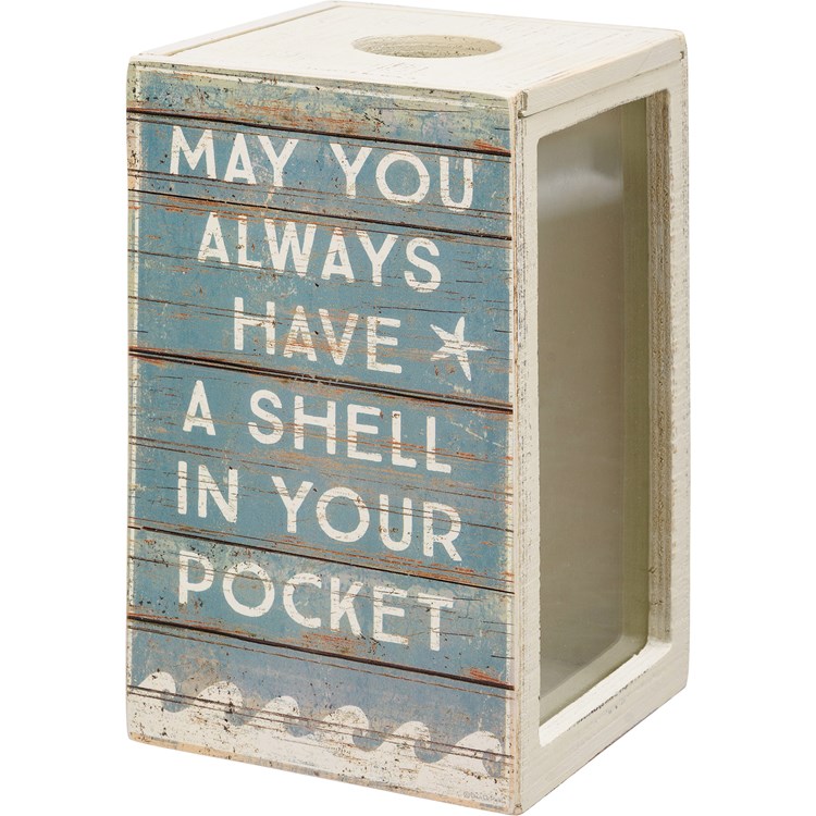 Always Have A Shell In Your Pocket Shell Holder - Wood, Paper, Glass