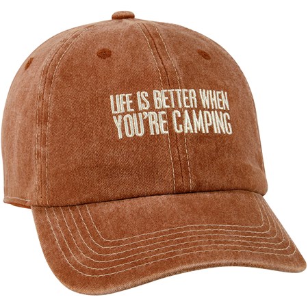 Life Is Better When You're Camping Baseball Cap - Cotton, Metal