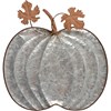 Galvanized Pumpkins Tray Set - Metal
