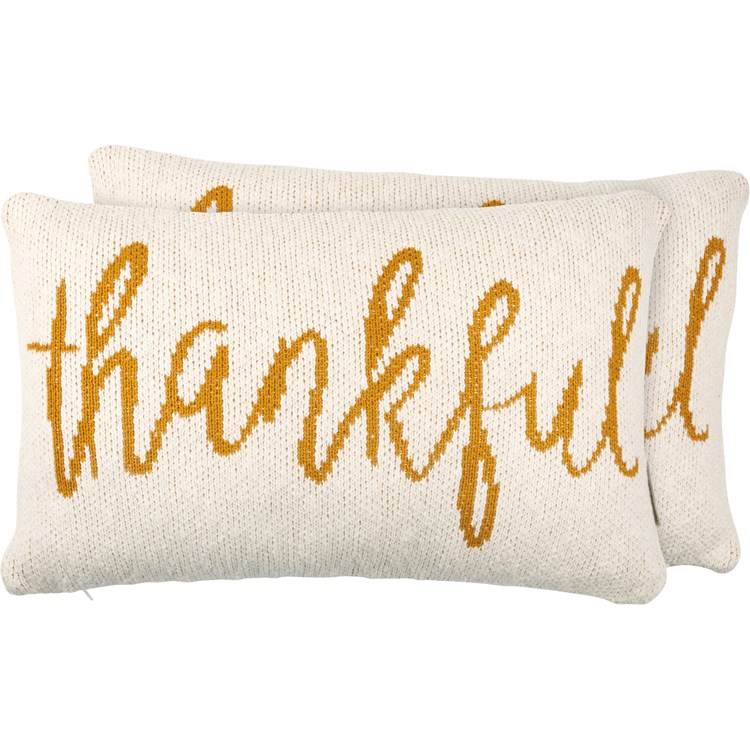 Thankful Pillow - Cotton, Zipper
