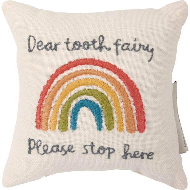 Rainbow Tooth Fairy Pillow - Cotton, Linen