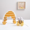 Skep And Bee Pull Toy - Wood, Metal, String