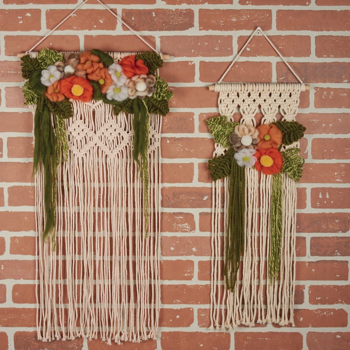Blooms Large Wall Hanging - Polyester, Wood