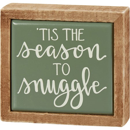 'Tis The Season To Snuggle Box Sign Mini - Wood