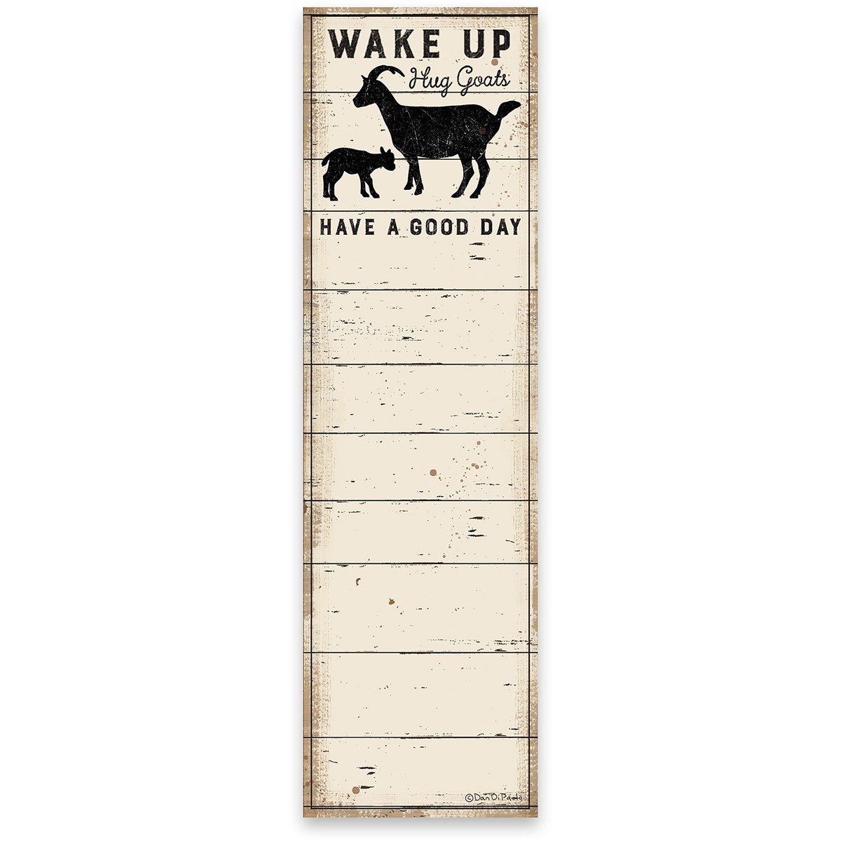 Wake Up Hug Goats List Pad - Paper, Magnet