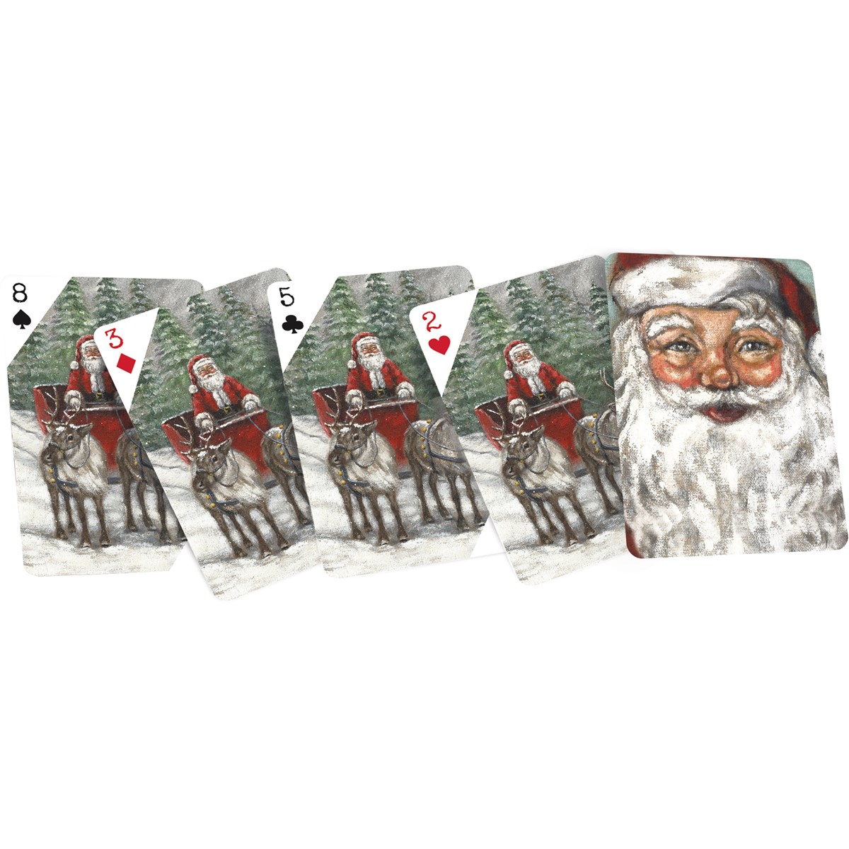 Santa Playing Cards - Paper, Acrylic