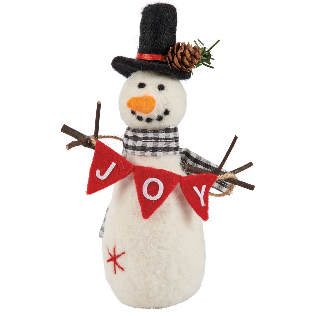 Snowman Joy Critter Set - Felt, Polyester, Plastic, Wood