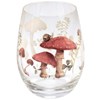 Mushroom Study Wine Glass - Glass