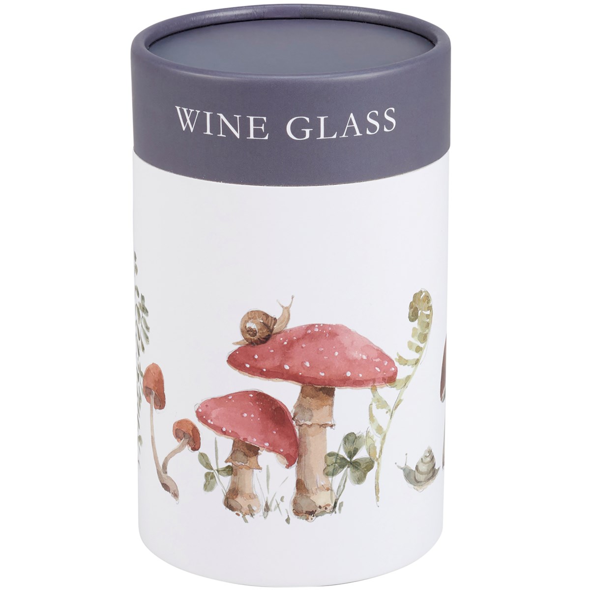 Mushroom Study Wine Glass - Glass