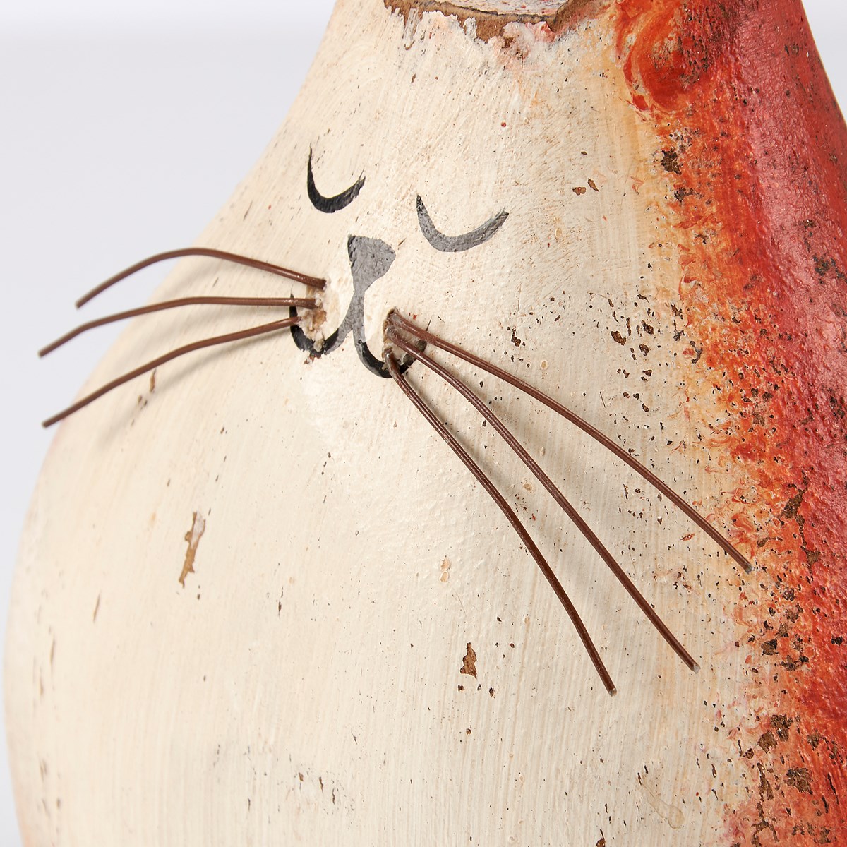Tabby Cat Sitter - Wood, Wire