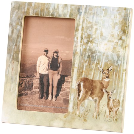 Deer Photo Frame - Wood, Paper, Metal