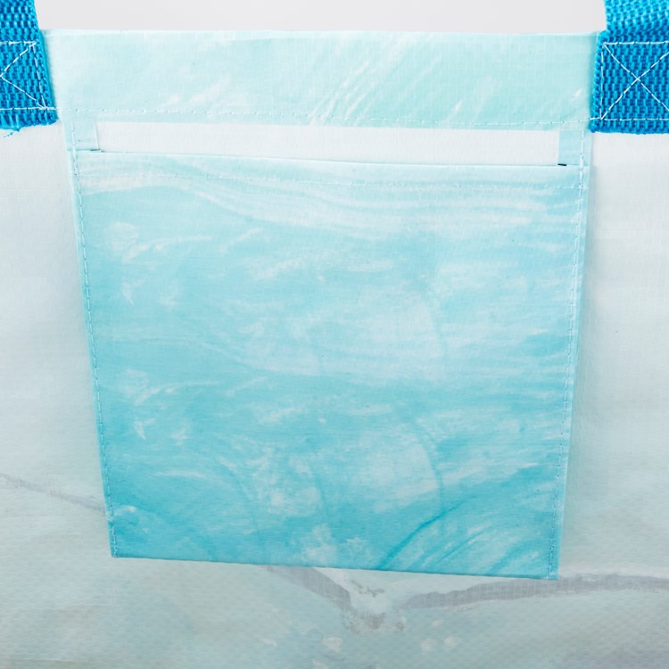 Ocean Wave Shopping Tote - Post-Consumer Material, Nylon