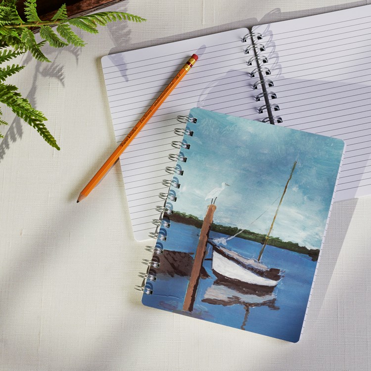 Boat Spiral Notebook - Paper, Metal
