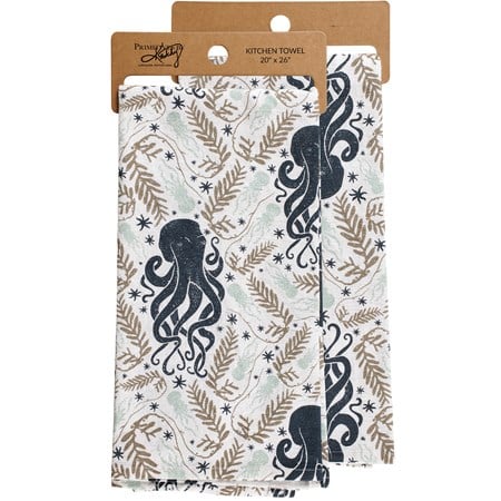 Octopus Kitchen Towel - Cotton, Linen