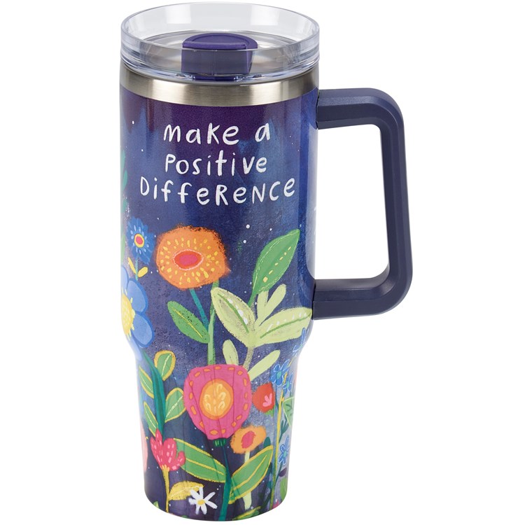 Make A Difference  Travel Mug - Stainless Steel, Plastic