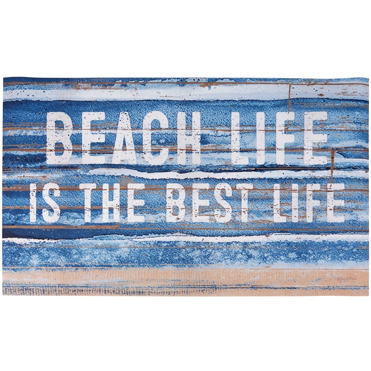 Beach Life Rug - Polyester, PVC Skid-resistant backing