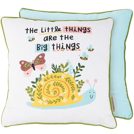 Little Things Pillow - Cotton, Zipper