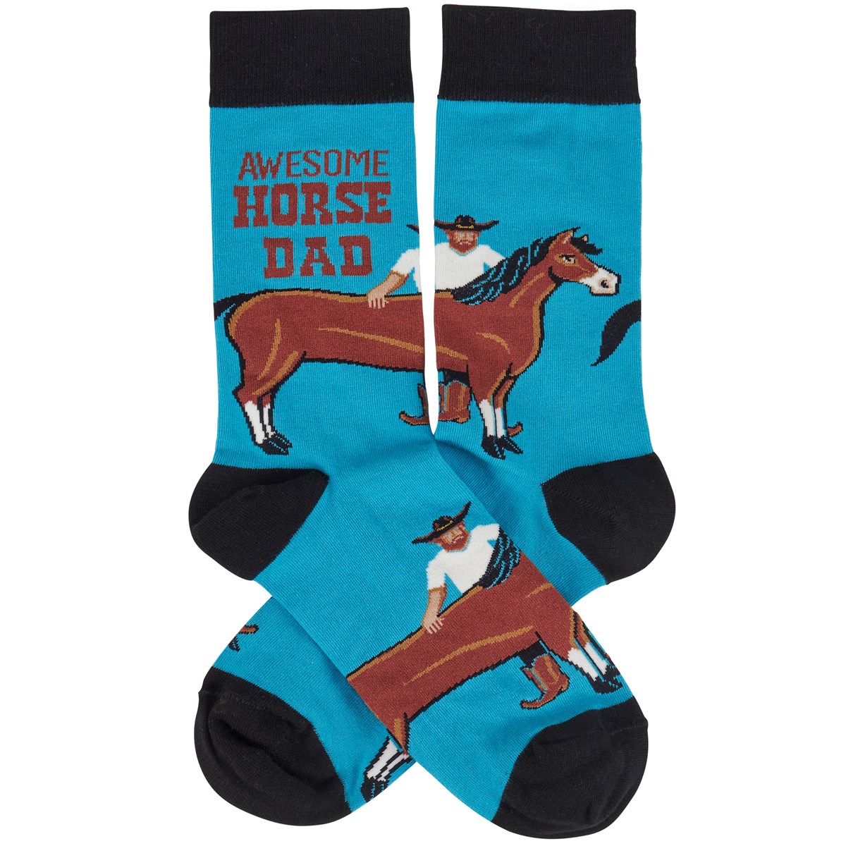 Awesome Horse Dad Socks - Cotton, Nylon, Spandex