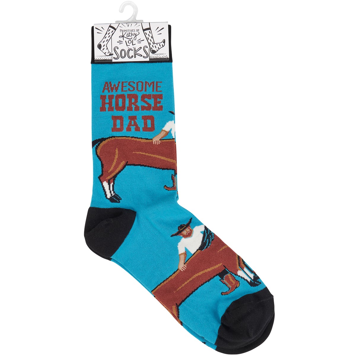 Awesome Horse Dad Socks - Cotton, Nylon, Spandex