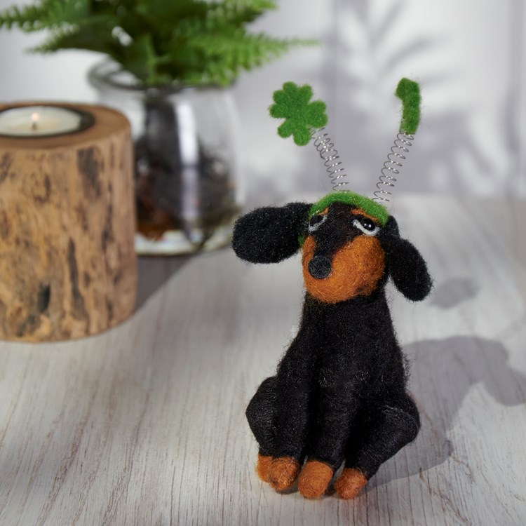 St. Paddy's Dog Critter - Felt, Polyester, Wire, Plastic
