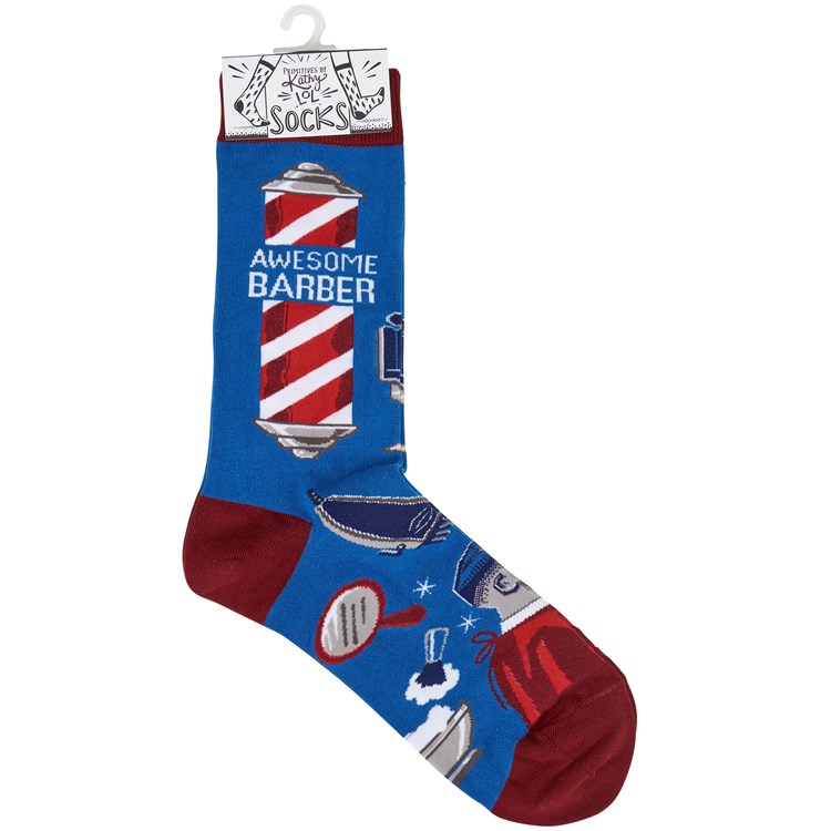 Awesome Barber Socks - Cotton, Nylon, Spandex