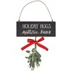 Mistletoe Kisses Ornament - Wood, Felt, Wire, Ribbon
