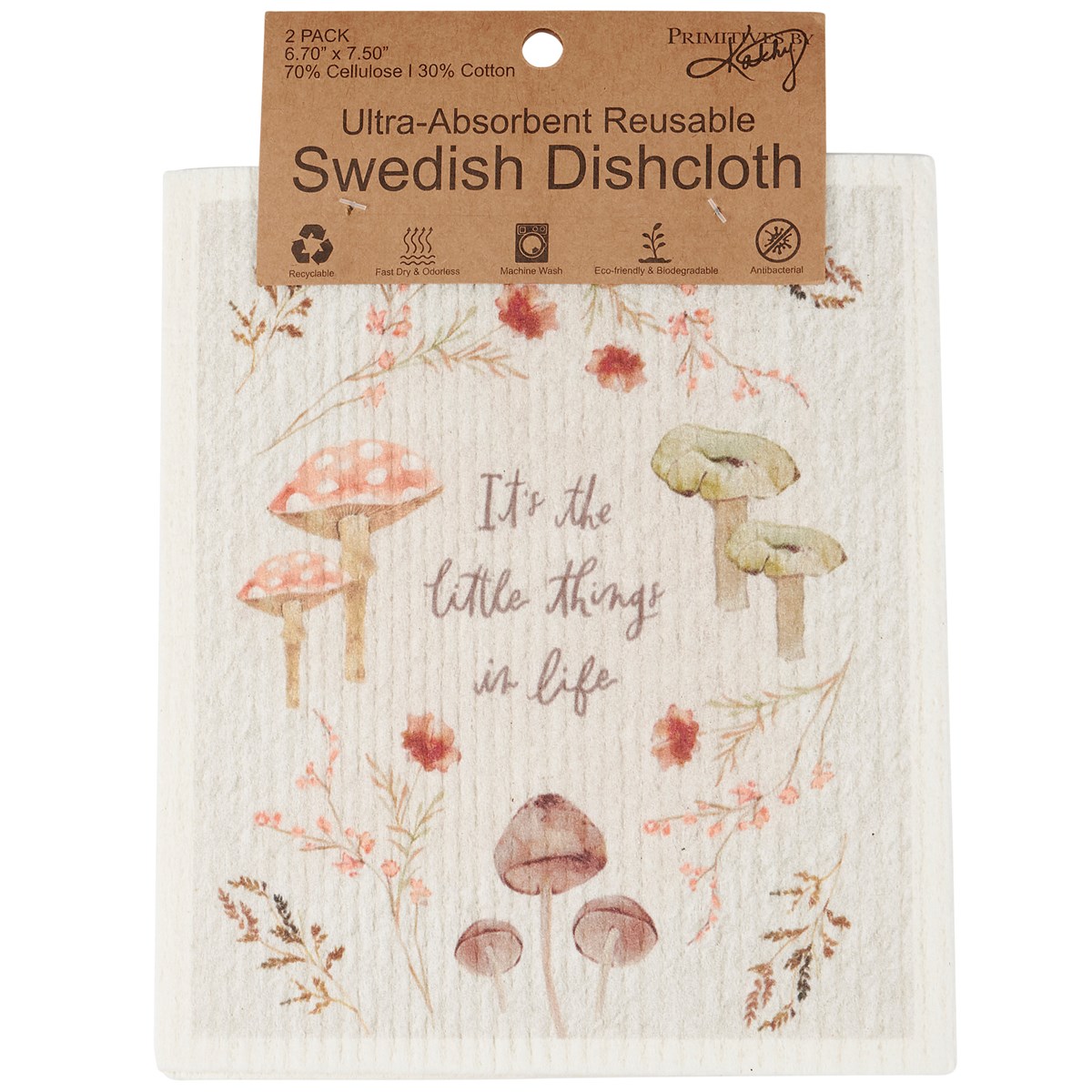 Little Things Swedish Dishcloth Set - Cellulose, Cotton