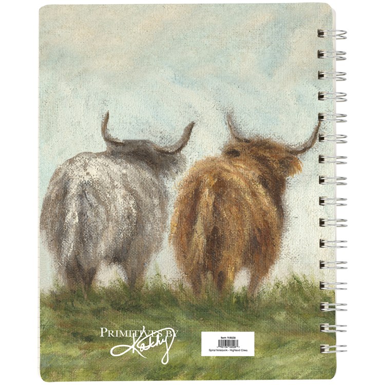 Highland Cows Spiral Notebook - Paper, Metal