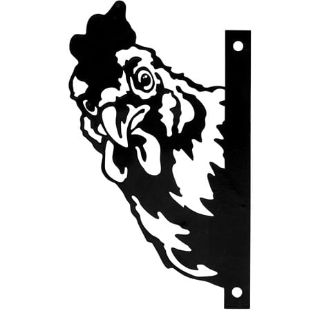 Outdoor Metal Chicken Decor - Metal
