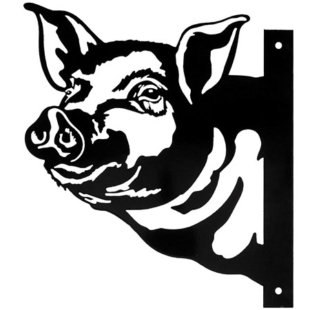 Outdoor Metal Pig Decor - Metal
