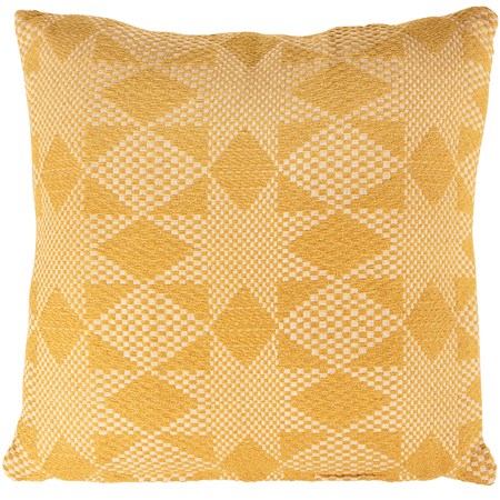 Gold Double Star Pillow - Cotton, Zipper