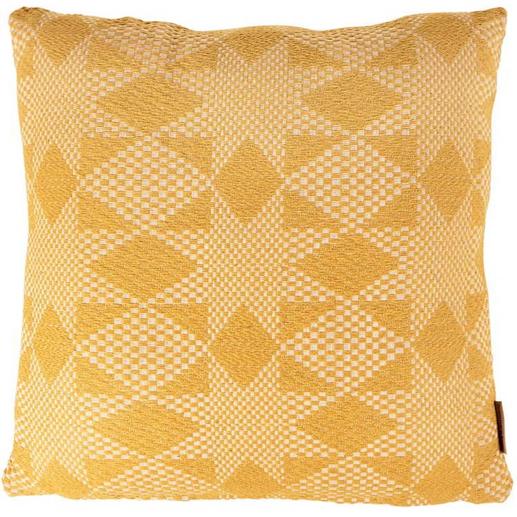 Gold Double Star Pillow - Cotton, Zipper