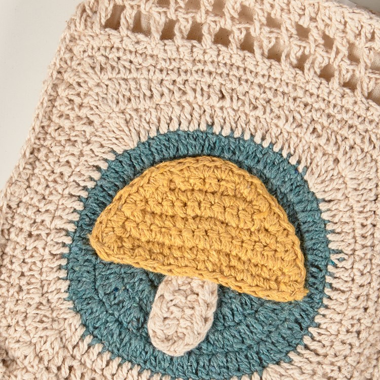 Crochet Mushroom Crossbody Bag - Cotton